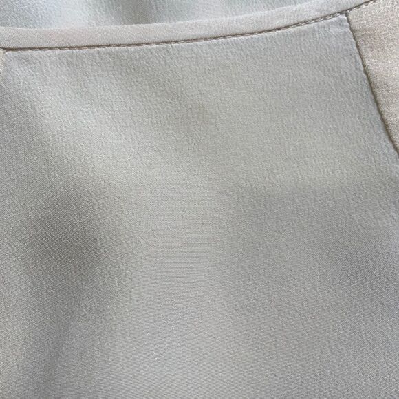 ARITZIA Wilfred 100% Silk Ruffle Neck Pale Yellow Sleeveless Top Sz XS - Picture 9 of 10